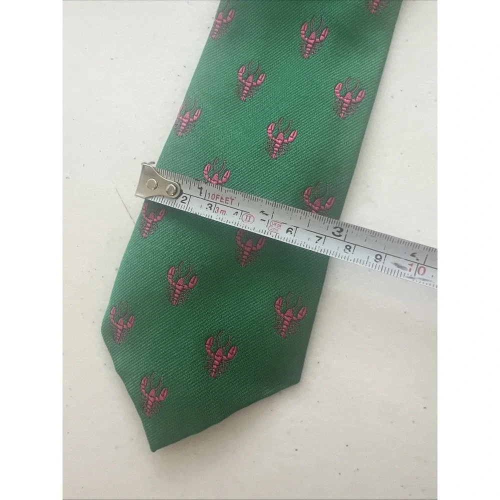 Polo Ralph Lauren Junior Hand Made in Italy 100% Silk Green Necktie with Lobster